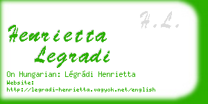 henrietta legradi business card