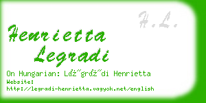 henrietta legradi business card